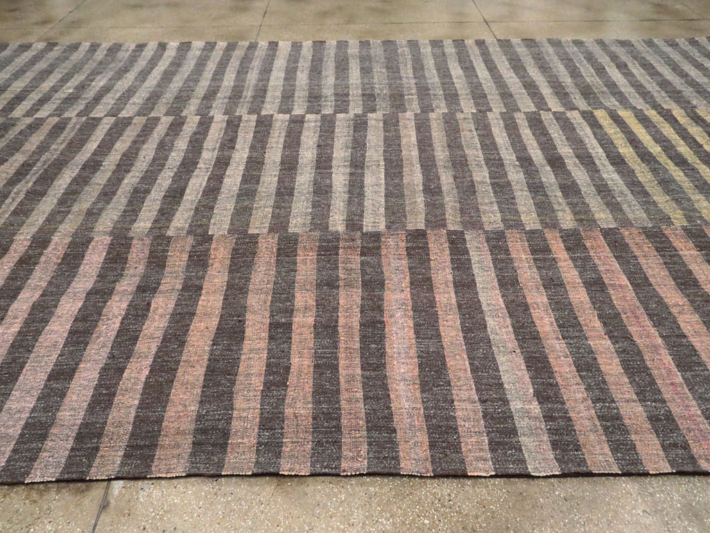 Vintage Turkish Flatweave Kilim Oversize Carpet, No.30296 - Gss