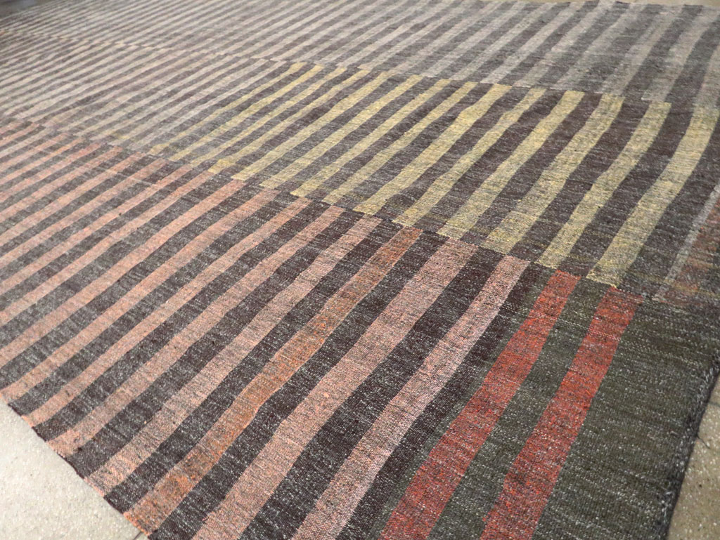 Vintage Turkish Flatweave Kilim Oversize Carpet, No.30296 - Gss