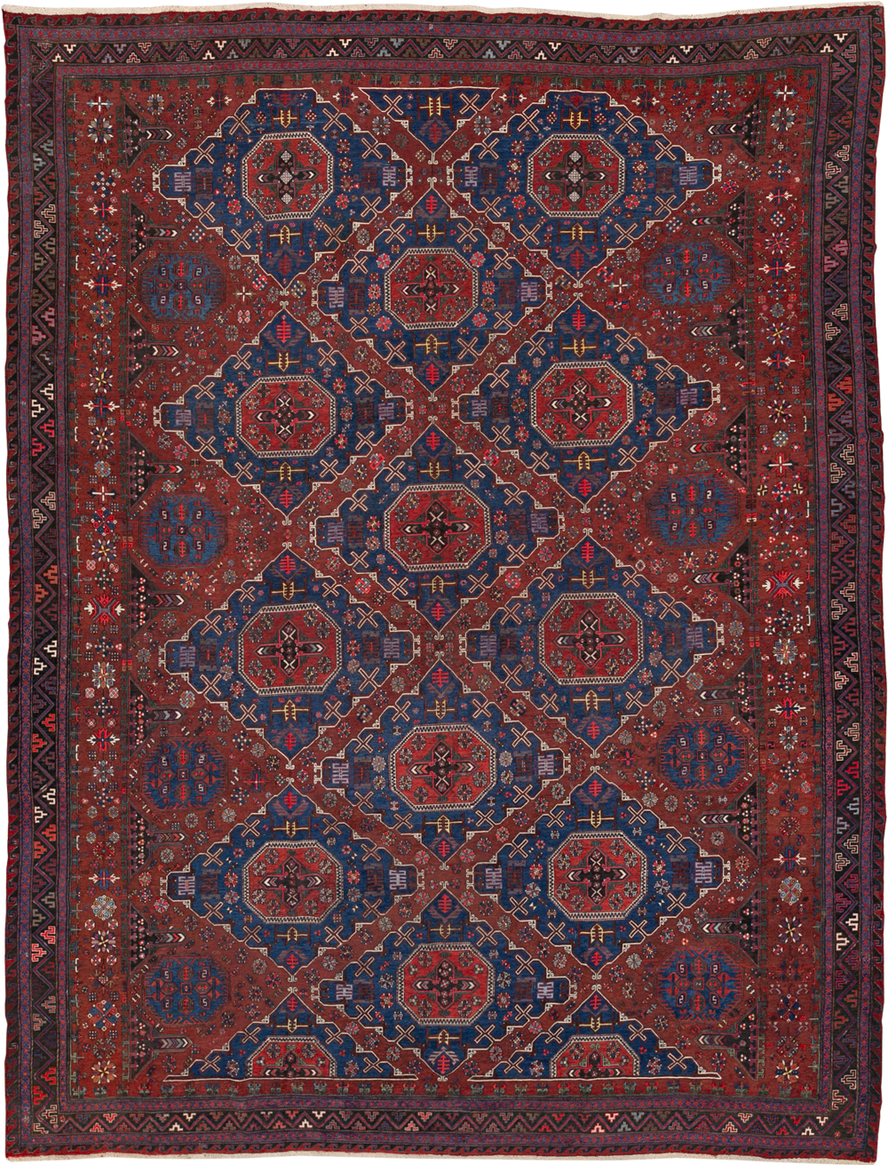 Antique Central Asian Soumak Flatweave Large Carpet, No.30298 - Gss
