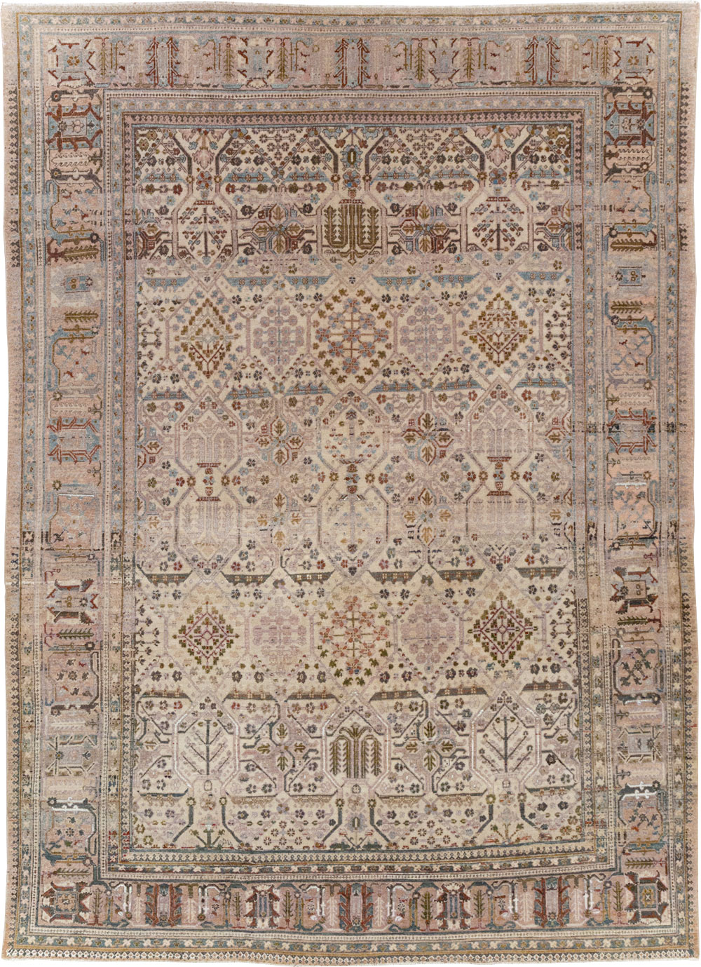 Antique Persian Joshegan Small Room Size Carpet, No.30299 - Gss