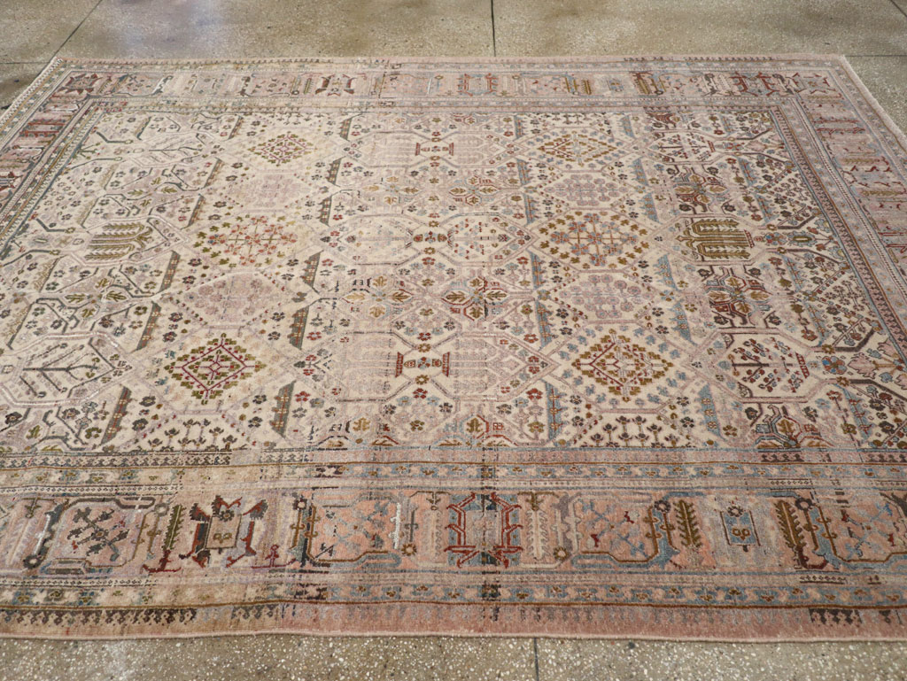 Antique Persian Joshegan Small Room Size Carpet, No.30299 - Gss