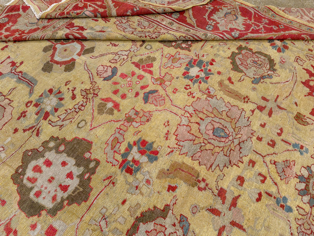 Antique Persian Mahal Large Room Size Carpet, No.30300 - Gss
