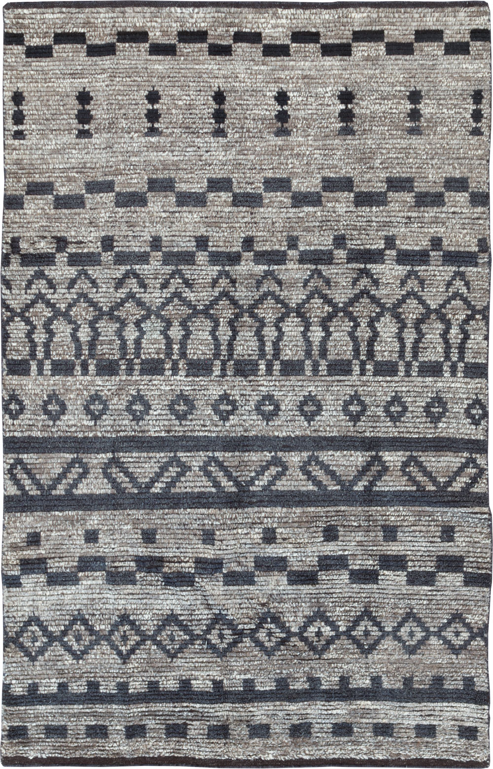 Contemporary Moroccan Inspired Accent Rug, No.30305 - Gss