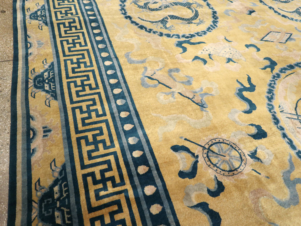 Antique Chinese Dragon Peking Large Room Size Carpet, No.30321 - Gss