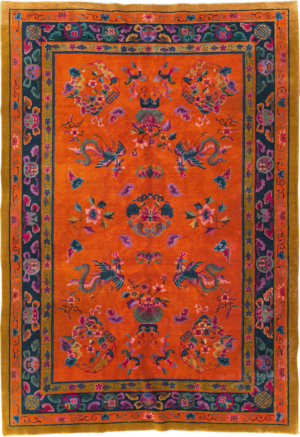 Vintage Chinese Art Deco Carpet, No.30323 - Gss