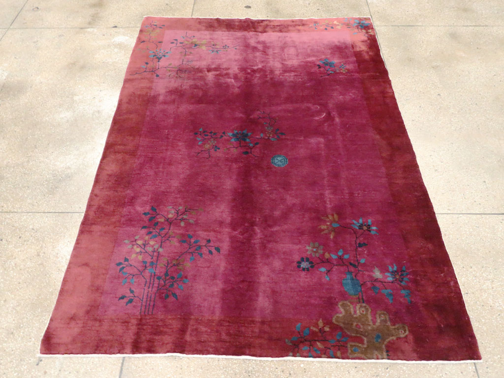 Vintage Chinese Deco Carpet, No.30324 - Gss