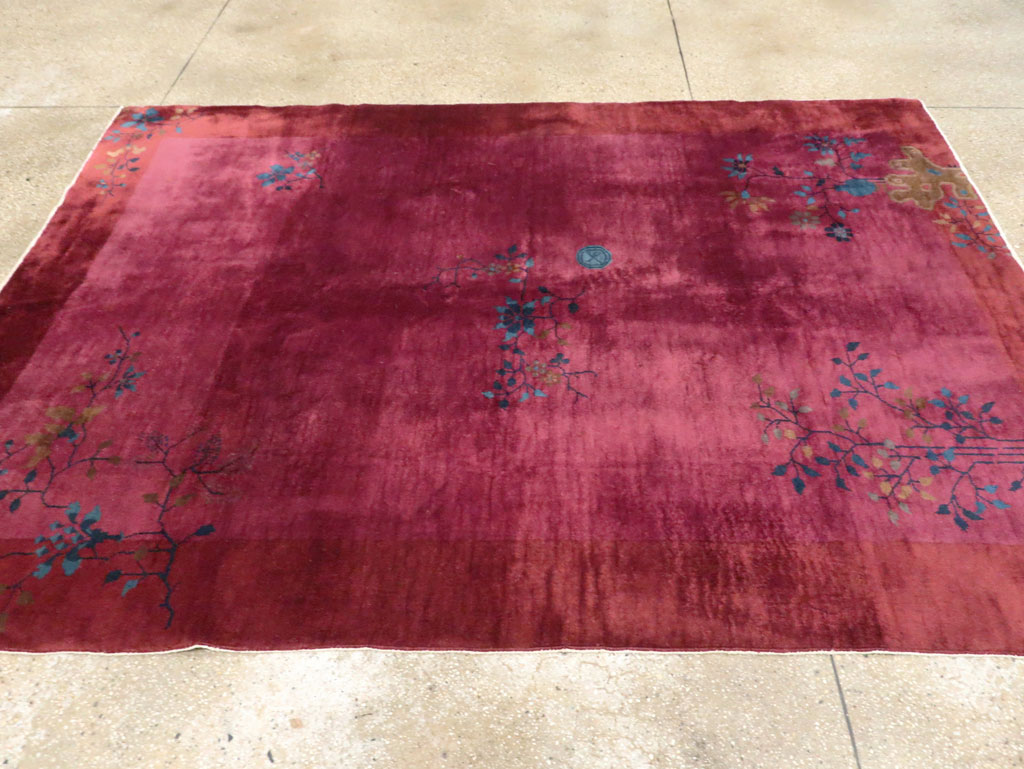 Vintage Chinese Deco Carpet, No.30324 - Gss