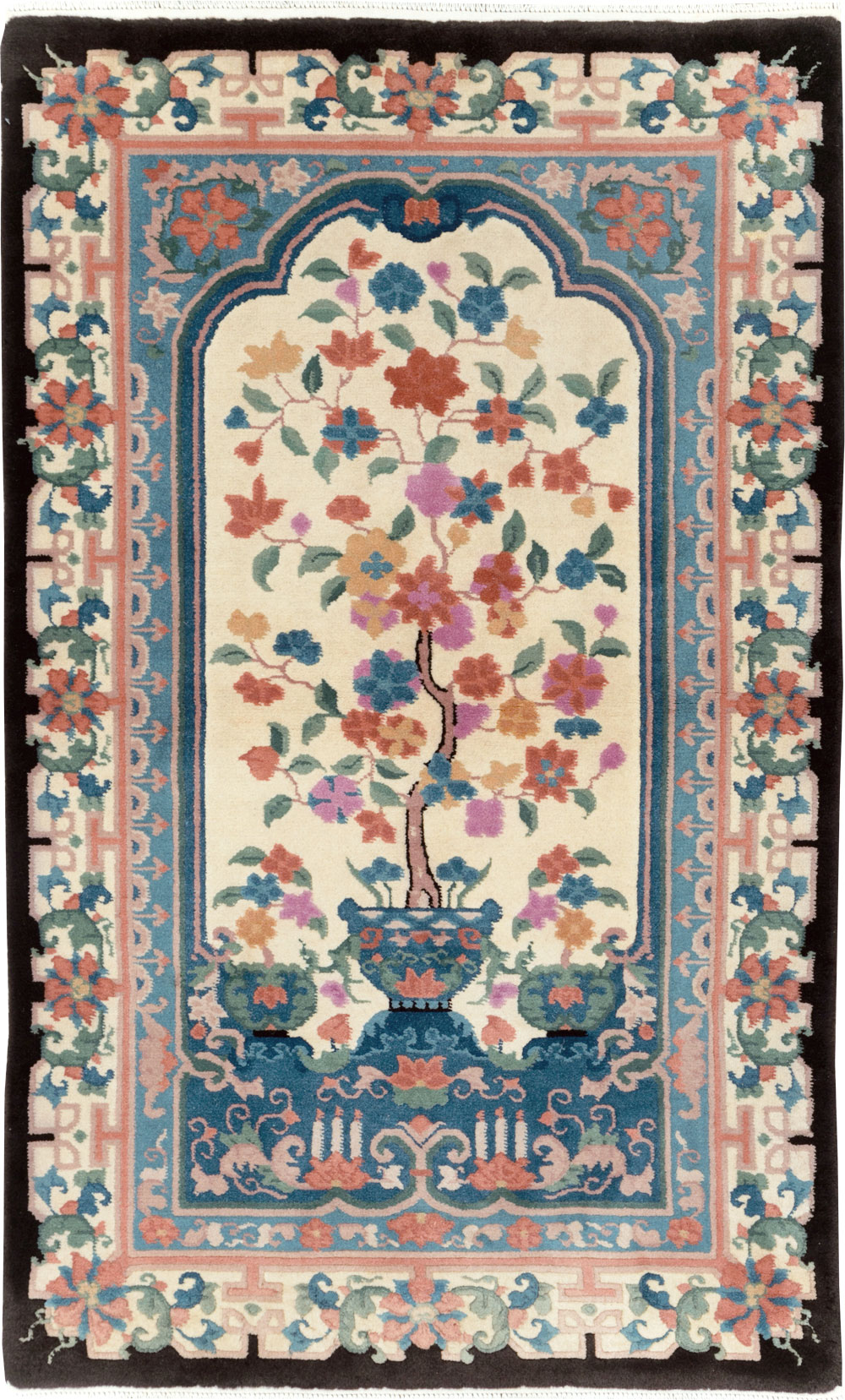 Vintage Chinese Deco Rug, No.30339 - Gss