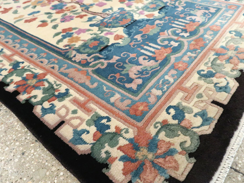Vintage Chinese Deco Rug, No.30339 - Gss