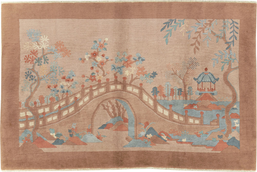 Mid-20th Century Chinese Art Deco Rug, No.30341 - Gss
