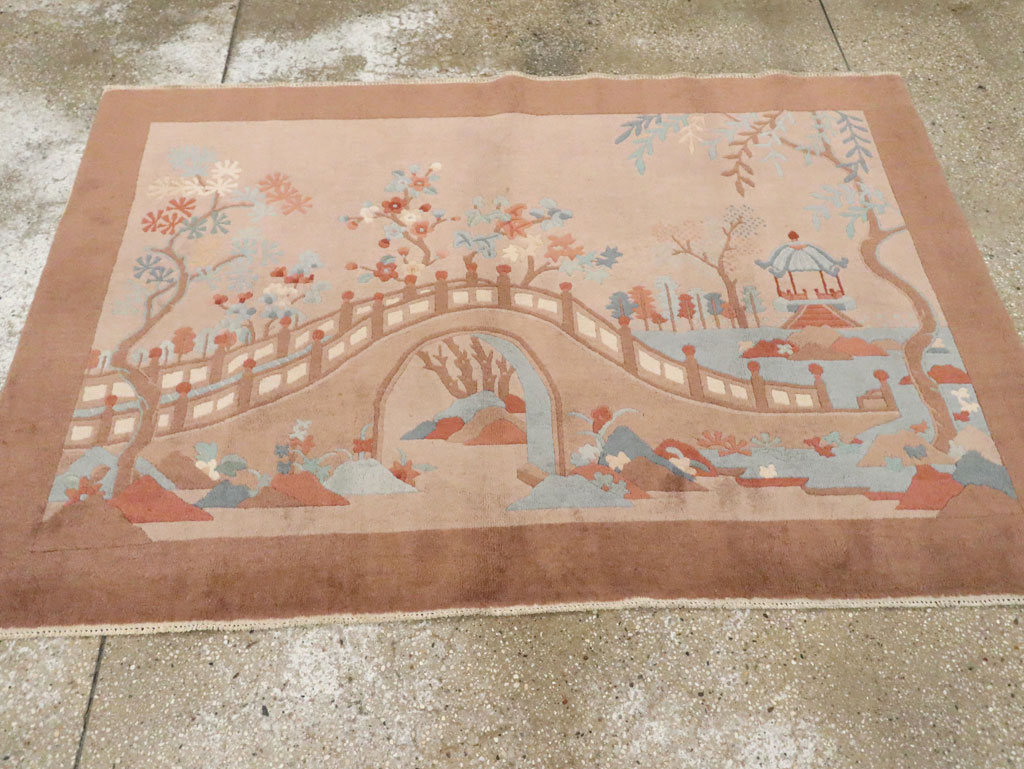 Mid-20th Century Chinese Art Deco Rug, No.30341 - Gss