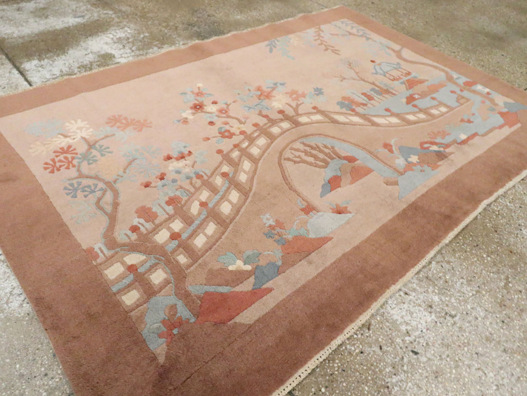 Mid-20th Century Chinese Art Deco Rug, No.30341 - Gss