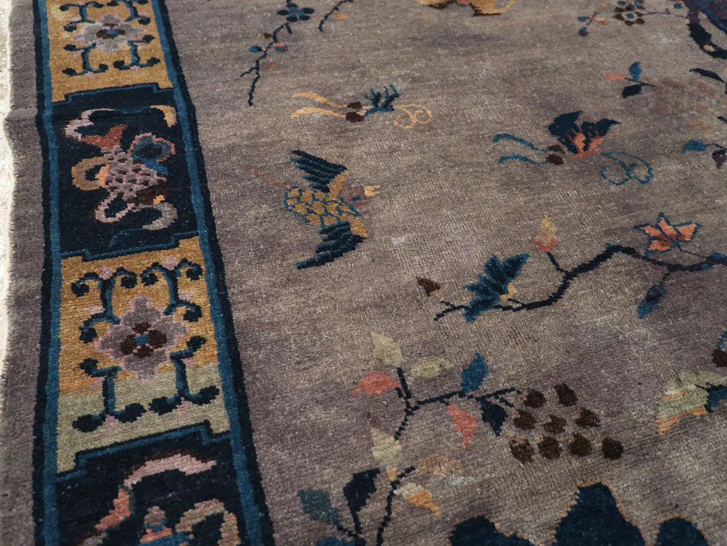 Vintage Chinese Art Deco Accent Rug, No.30349 - Gss
