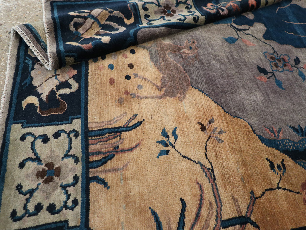 Vintage Chinese Art Deco Accent Rug, No.30349 - Gss