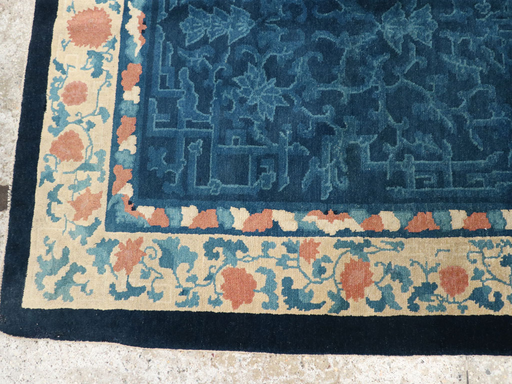 Vintage Chinese Art Deco Accent Rug, No.30354 - Gss