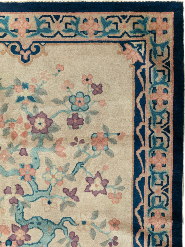 Vintage Chinese Art Deco Accent Rug, No.30362 - Gss