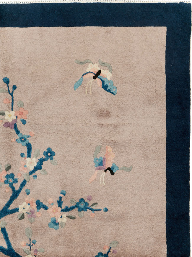 Mid-20th Century Handmade Chinese Art Deco Accent Rug, No.30369 - Gss