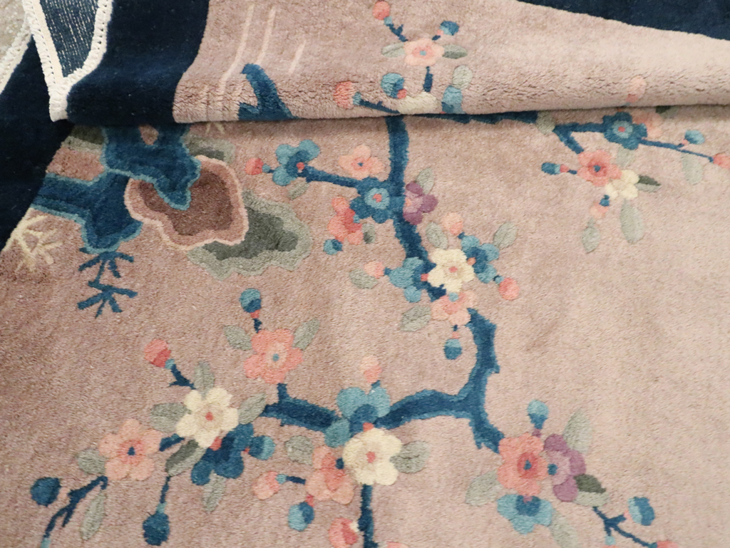 Mid-20th Century Handmade Chinese Art Deco Accent Rug, No.30369 - Gss