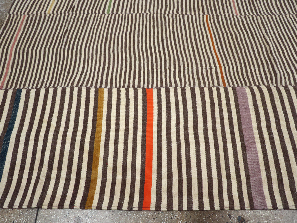 Contemporary Turkish Flatweave Kilim Room Size Carpet, No.30376 - Gss