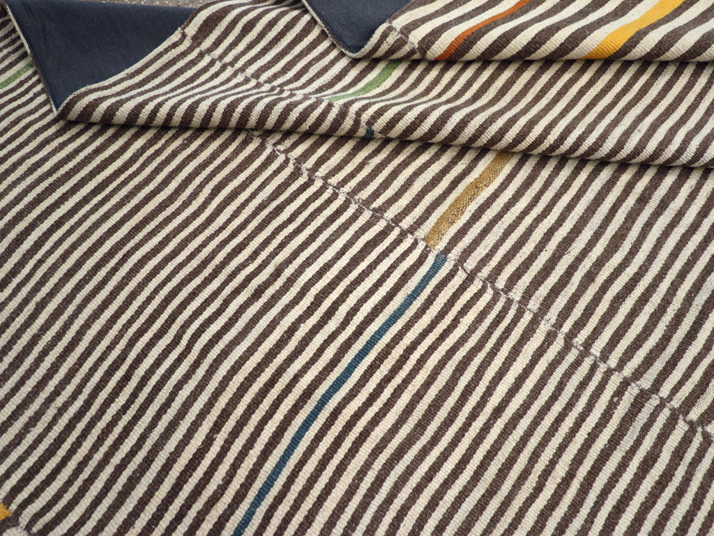 Contemporary Turkish Flatweave Kilim Room Size Carpet, No.30376 - Gss