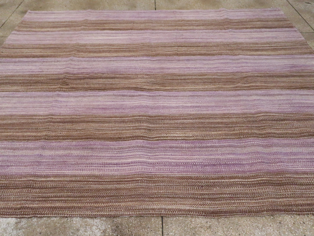 Contemporary Turkish Flatweave Kilim Small Room Size Carpet, No.30382 - Gss