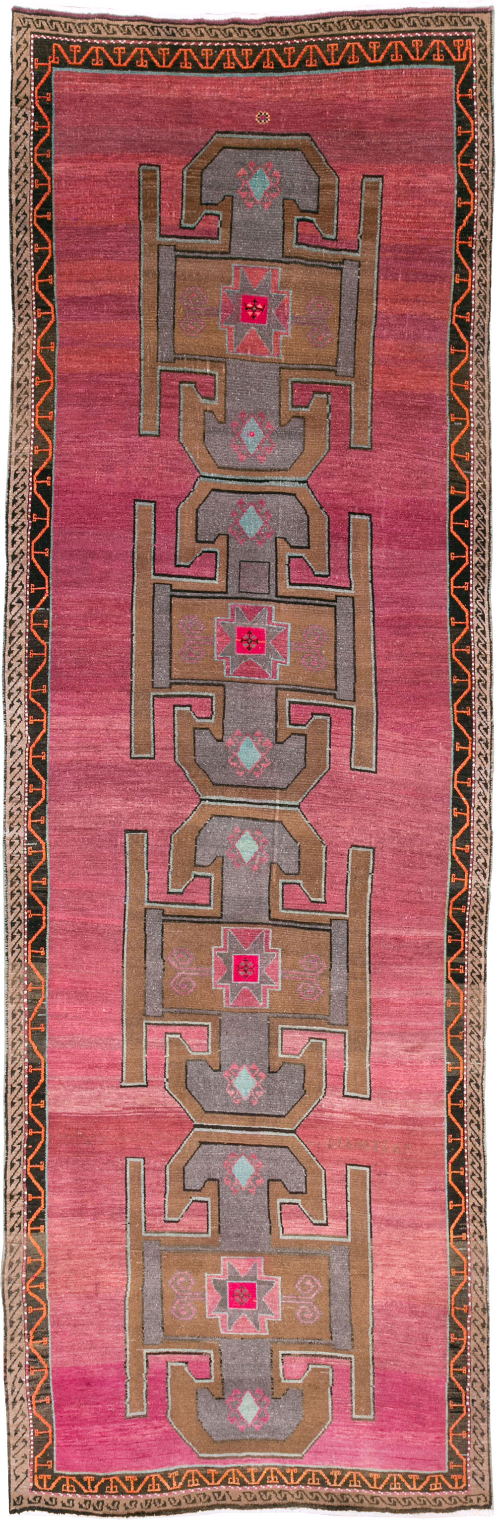 Vintage Mid-Century Anatolian Wide Gallery Runner, No.30389 - Gss