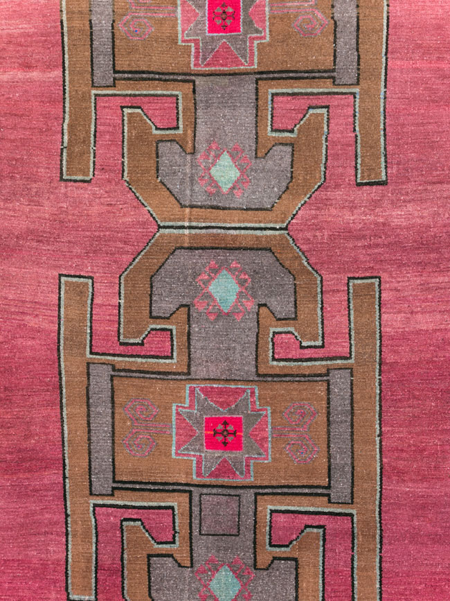 Vintage Mid-Century Anatolian Wide Gallery Runner, No.30389 - Gss