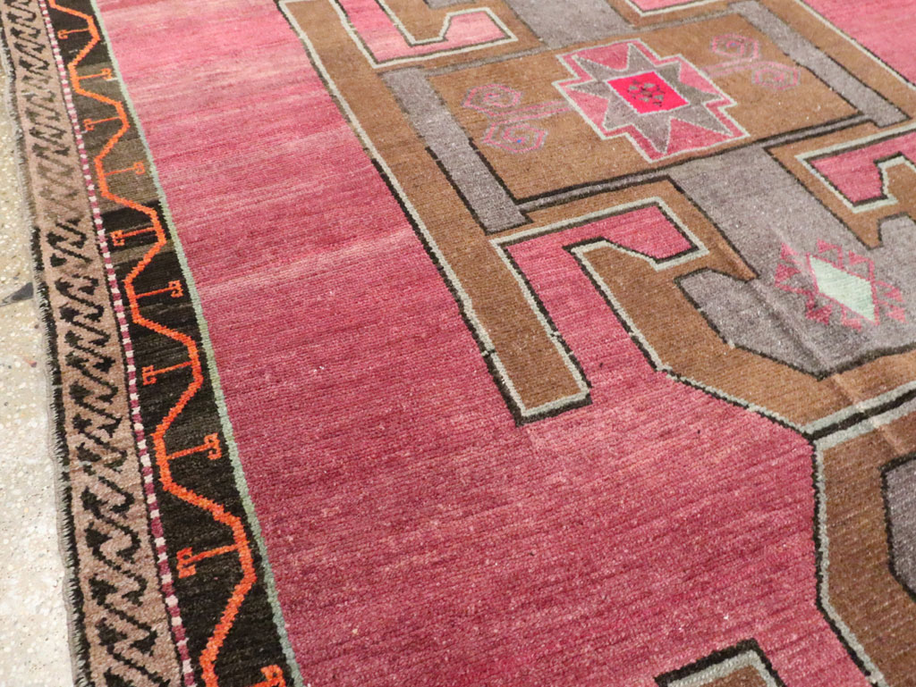 Vintage Mid-Century Anatolian Wide Gallery Runner, No.30389 - Gss