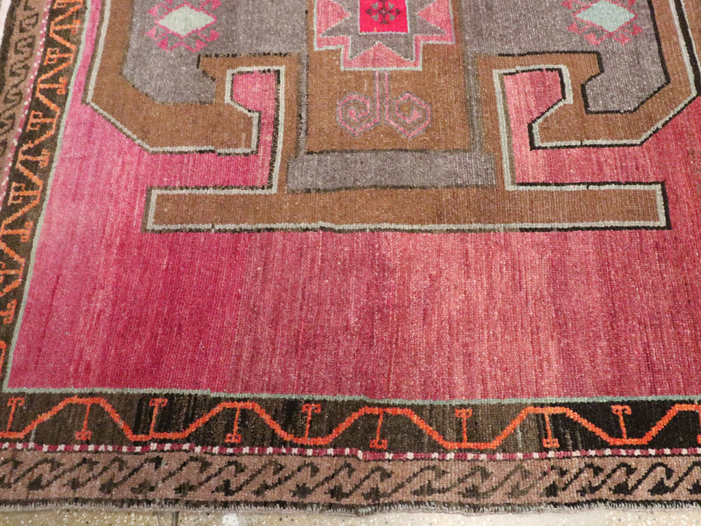 Vintage Mid-Century Anatolian Wide Gallery Runner, No.30389 - Gss