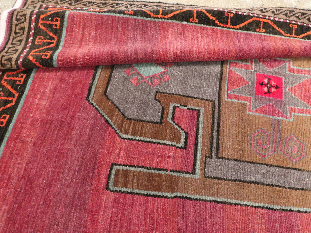 Vintage Mid-Century Anatolian Wide Gallery Runner, No.30389 - Gss