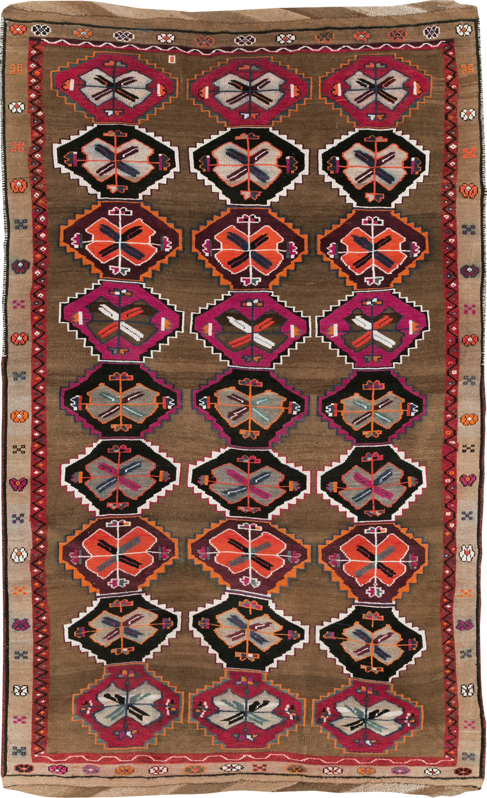 Vintage Turkish Anatolian Small Room Size Carpet, No.30390 - Gss