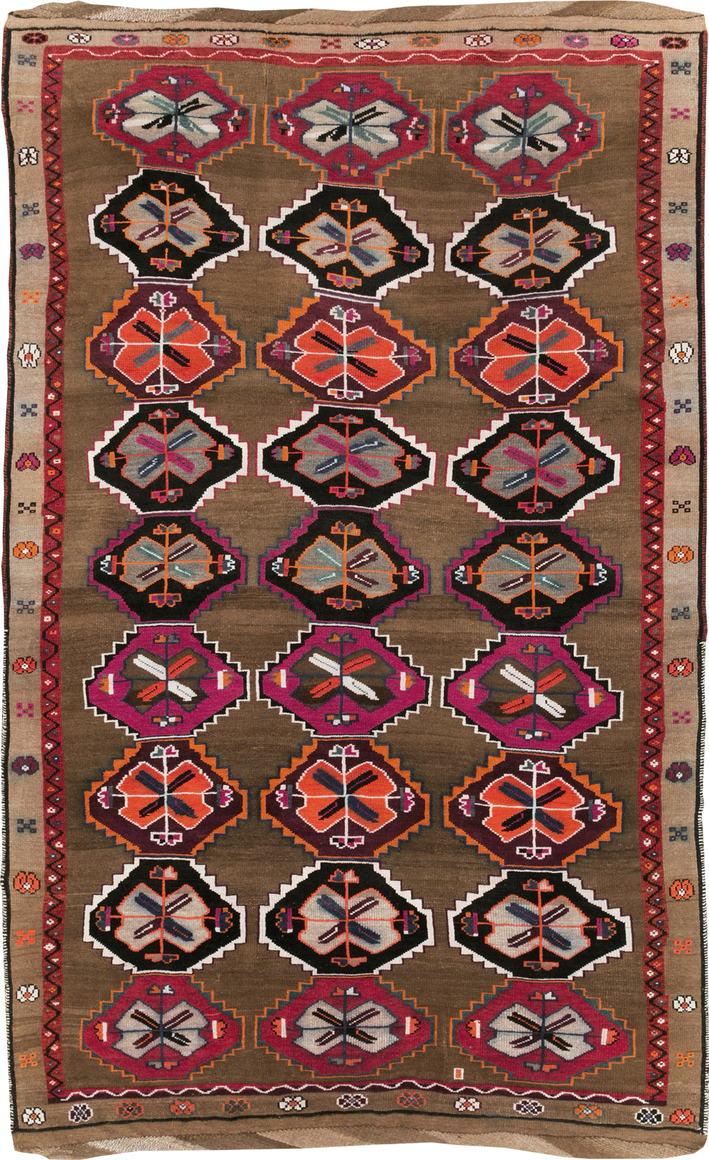 Vintage Turkish Anatolian Small Room Size Carpet, No.30390 - Gss