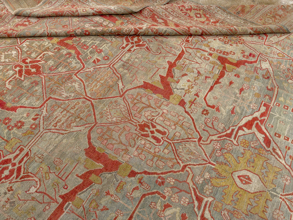 Antique Persian Bidjar Oversize Carpet, No.30394 - Gss