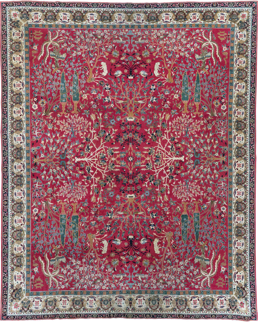 Vintage Indian Lahore Room Size Carpet, No.30396 - Gss