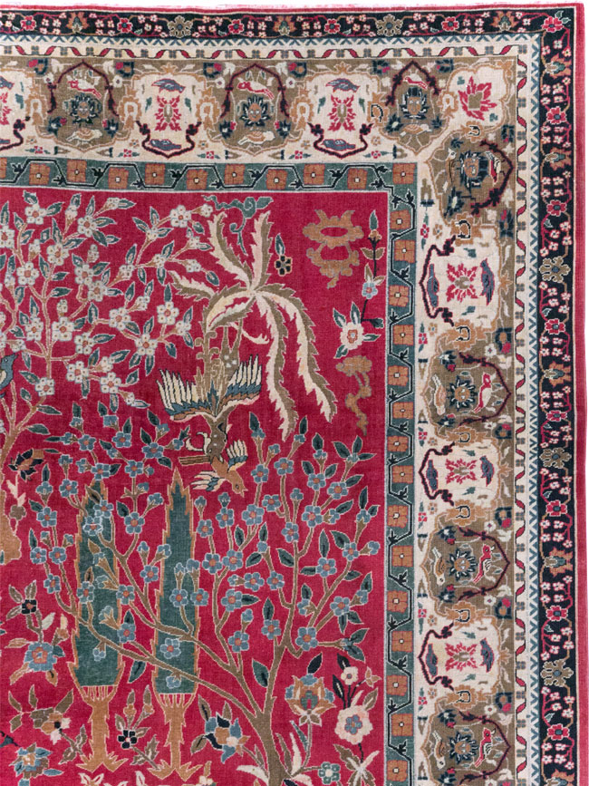Vintage Indian Lahore Room Size Carpet, No.30396 - Gss
