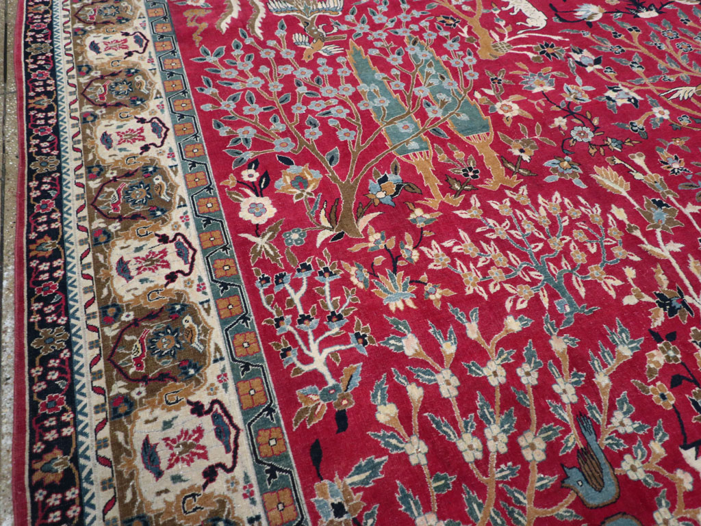 Vintage Indian Lahore Room Size Carpet, No.30396 - Gss