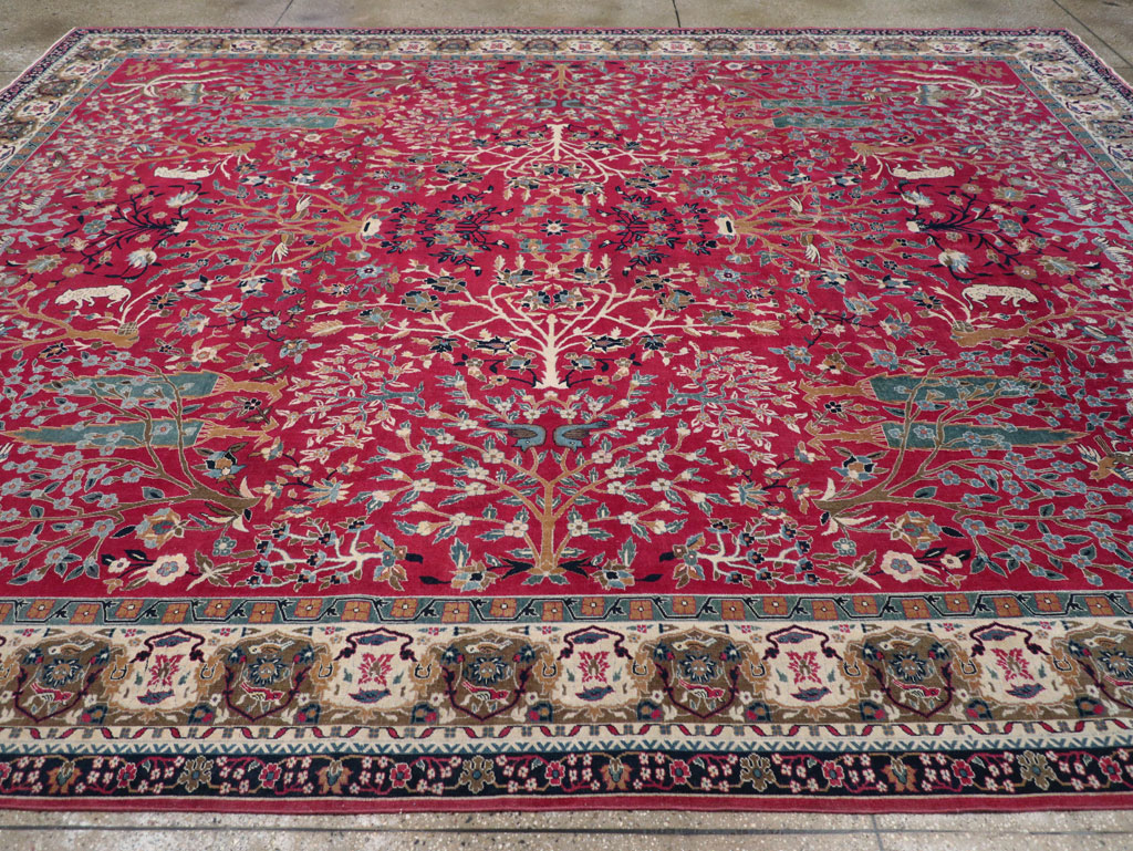 Vintage Indian Lahore Room Size Carpet, No.30396 - Gss