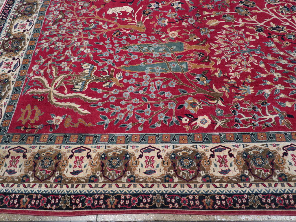 Vintage Indian Lahore Room Size Carpet, No.30396 - Gss