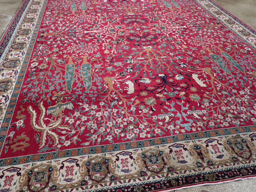 Vintage Indian Lahore Room Size Carpet, No.30396 - Gss
