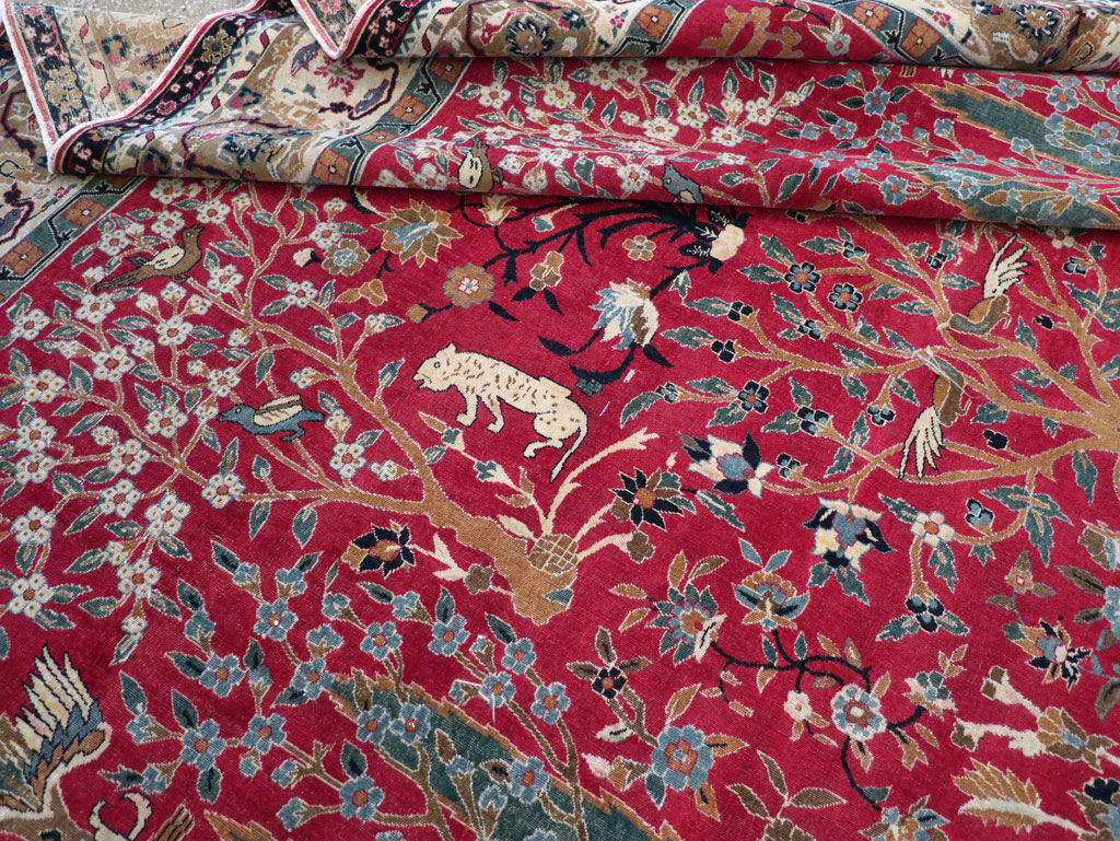 Vintage Indian Lahore Room Size Carpet, No.30396 - Gss