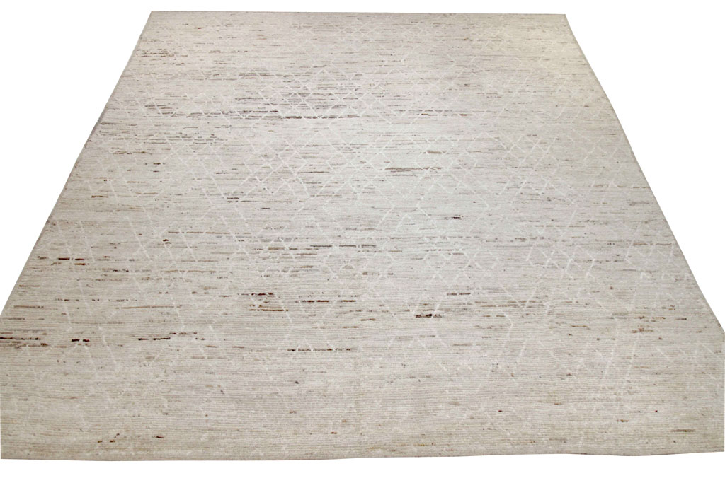 Contemporary Moroccan Room Size Carpet, No.30397 - Gss