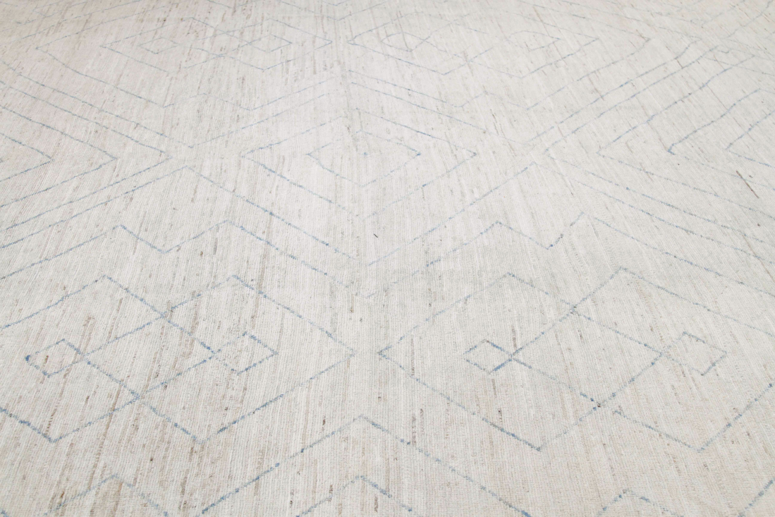 Contemporary Moroccan Room Size Carpet, No.30398 - Gss