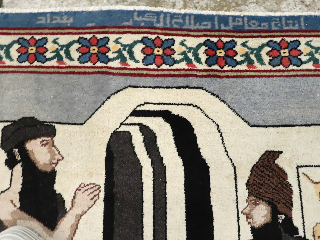 Vintage Egyptian Tabriz Pictorial Rug, No.30406 - Gss