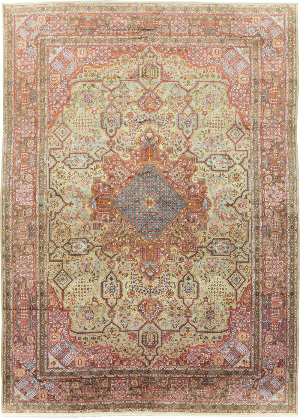 Vintage Persian Silk Kashan, No.30411 - Gss