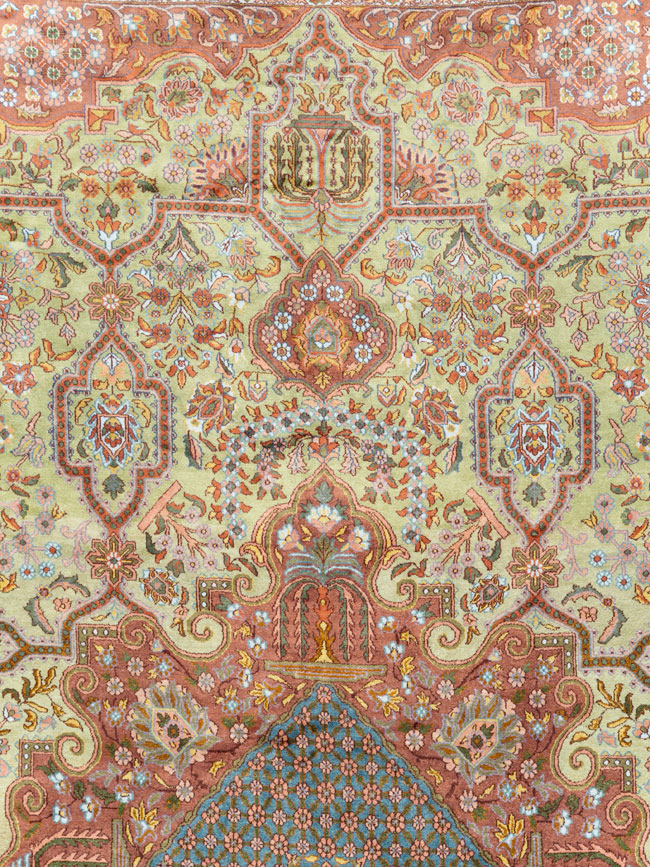 Vintage Persian Silk Kashan, No.30411 - Gss