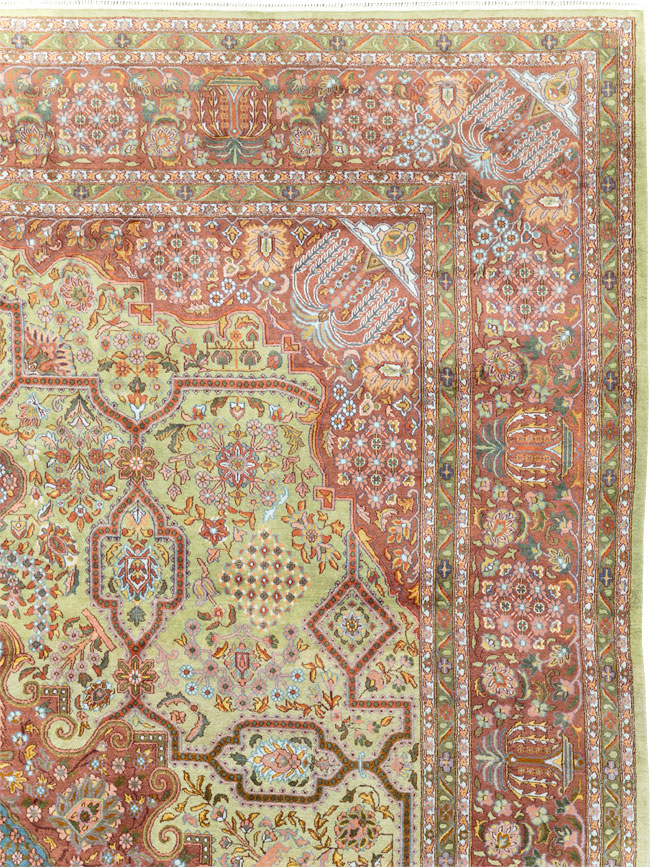 Vintage Persian Silk Kashan, No.30411 - Gss