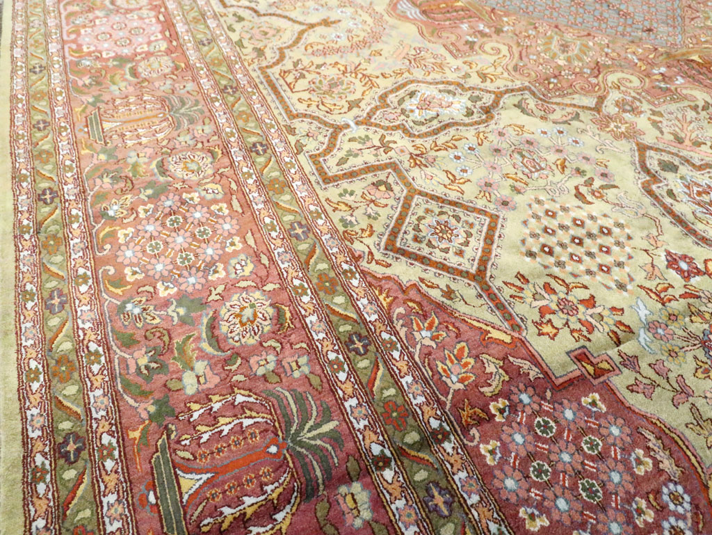 Vintage Persian Silk Kashan, No.30411 - Gss