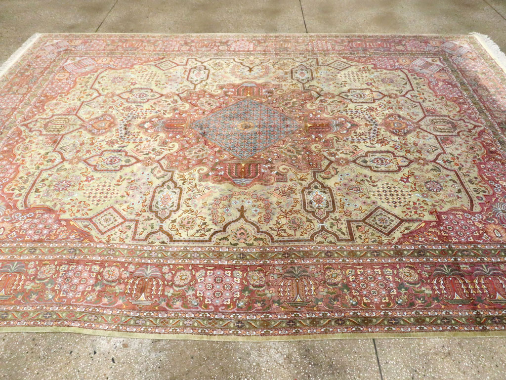 Vintage Persian Silk Kashan, No.30411 - Gss