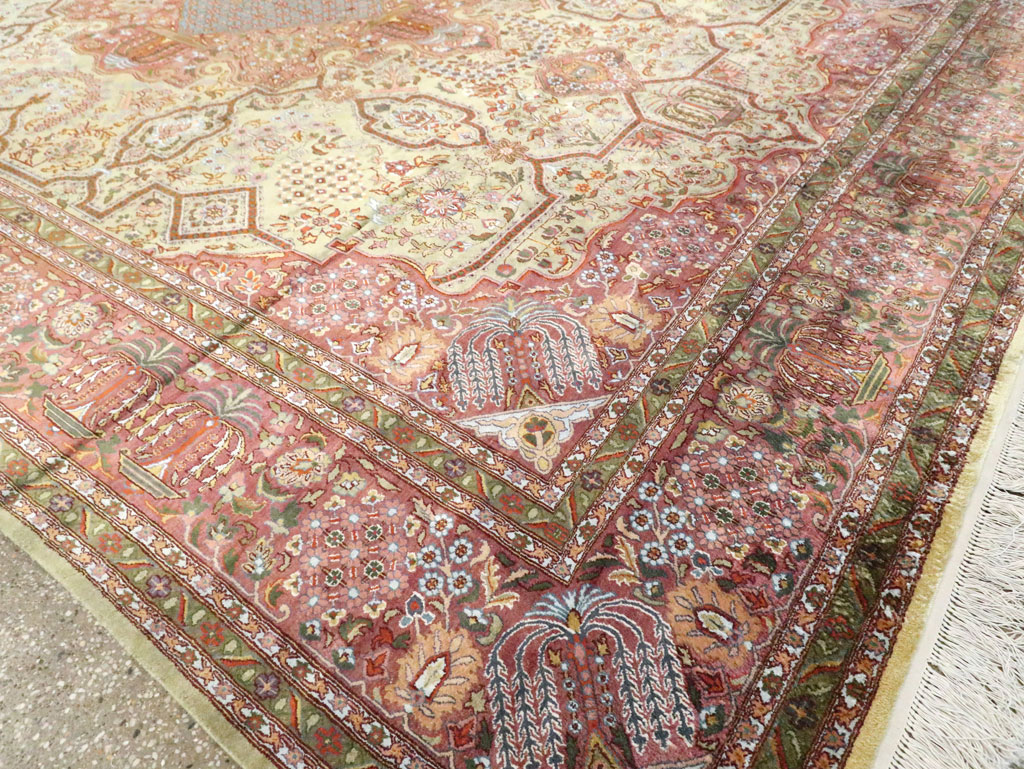 Vintage Persian Silk Kashan, No.30411 - Gss