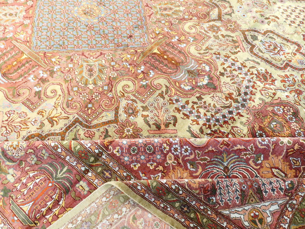 Vintage Persian Silk Kashan, No.30411 - Gss